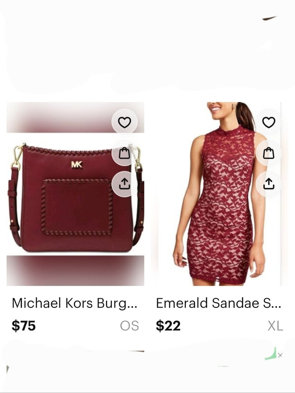 Bandel Michael Kors Burgandy  with Braided Trim Give Me Offer
